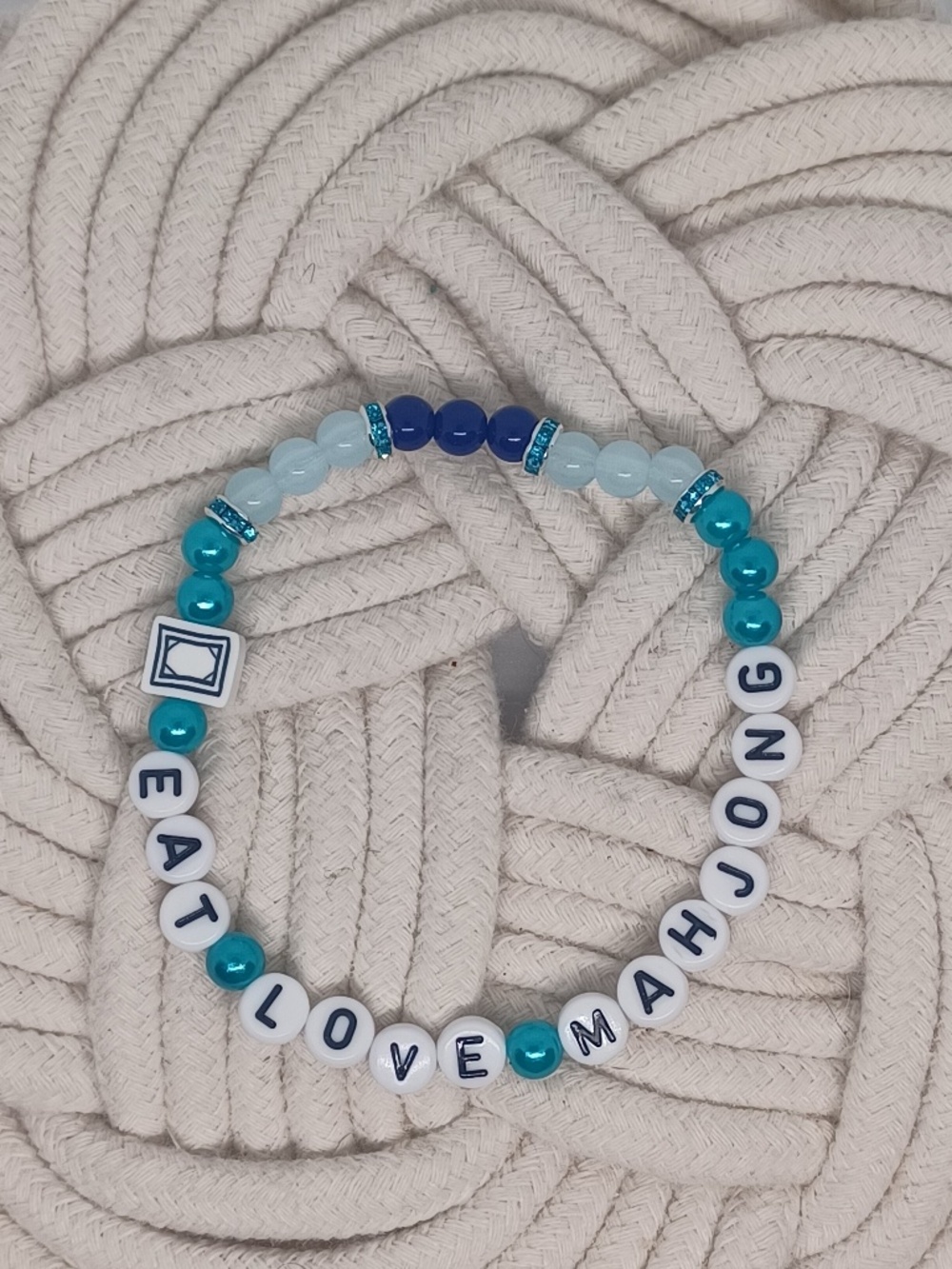 Mahjong Tile Bracelet- Eat Love Mahjong